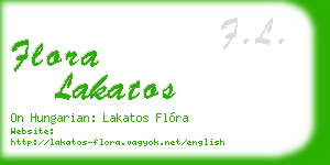 flora lakatos business card