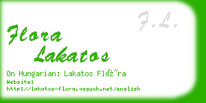 flora lakatos business card